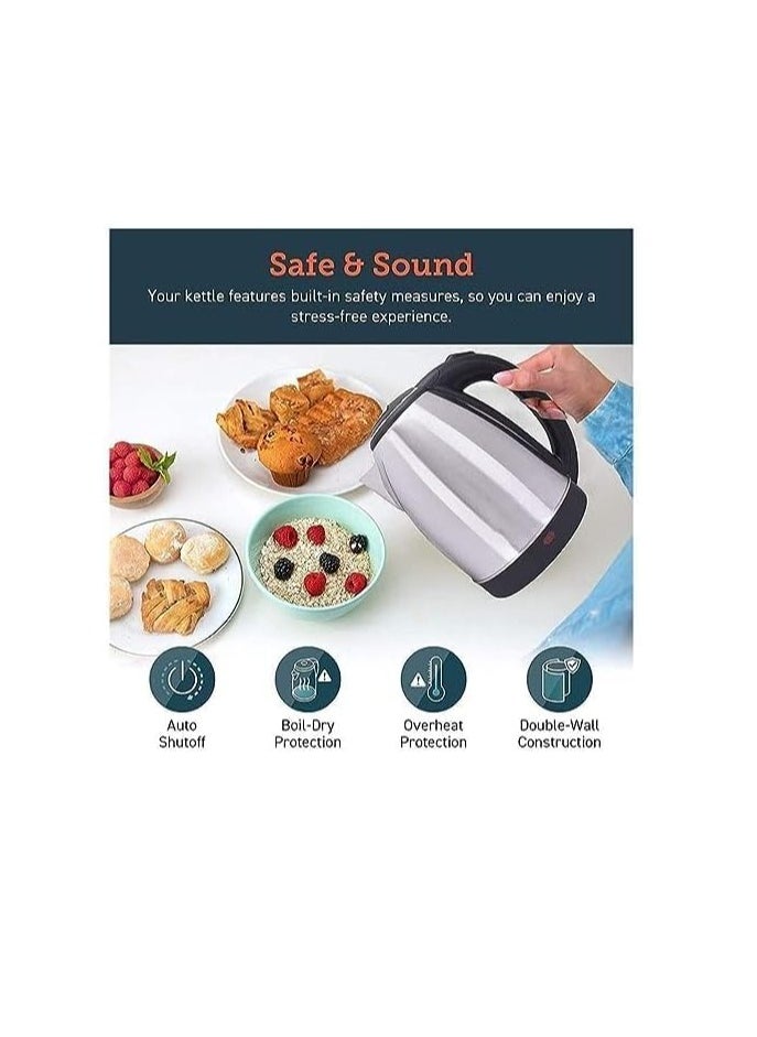 Spaceshoop Electric Kettle 2 Liter Design For Hot Tea, Coffee, Milk, Rice and Other Multipurpose Cooking Foods Kettle  - Image 2
