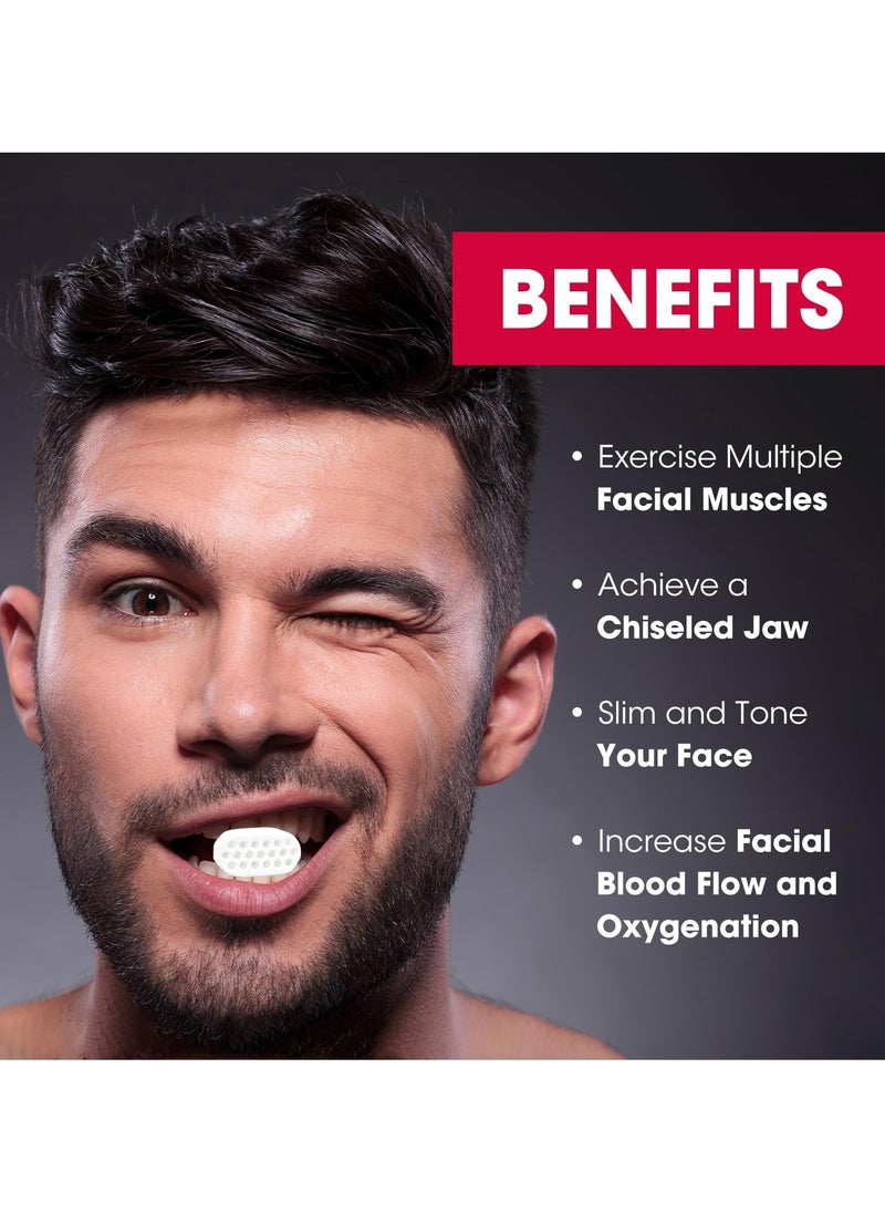 Cuken 2 Piece Grey Jaw Exerciser Chisel Ball Trainer Face Exerciser Lift Fitness, Neck Toning and Double Chin Exercise Device for Facial line  - Image 5
