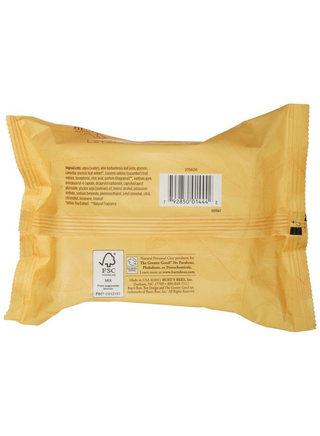 بيرتس بيز مناديل تنظيف الوجه الحساسة من بيرتس بيز بخلاصة الشاي الأبيض - 30 منديلًا (عبوة من قطعتين) - Image 2