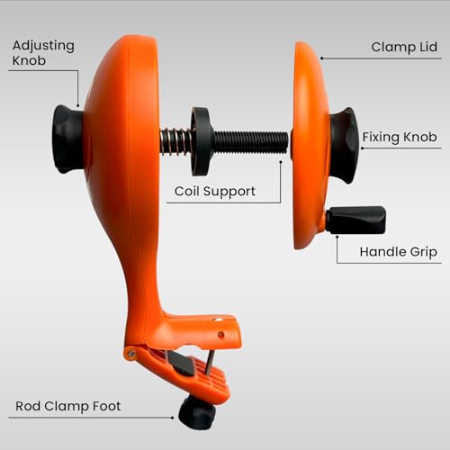 Pristis Fishing Line Winder Reel Spooler with Unwinding System Spool Holder with Handhold Clamps AntiTwist Spooling Station Adjustable Versatile Accessories for Baitcasting and Spinning Reel - Image 3