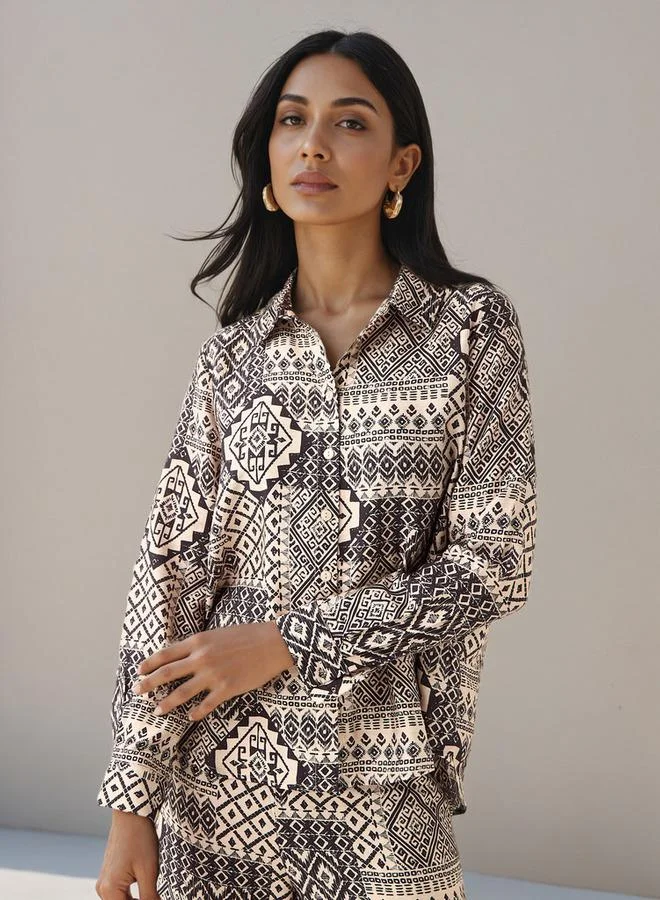 سبلاش فيڤ طقم بلوزة وبنطلون واسع الساق