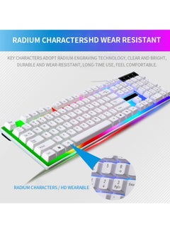 FPC Rainbow Backlit Wired Keyboard and Mouse,Floating Keycap Strong, Wear-resistant, Comfortable Feel Keyboard for Business Office  - Image 2