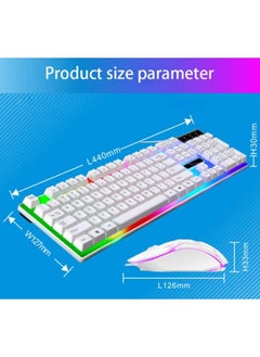 FPC Rainbow Backlit Wired Keyboard and Mouse,Floating Keycap Strong, Wear-resistant, Comfortable Feel Keyboard for Business Office  - Image 5