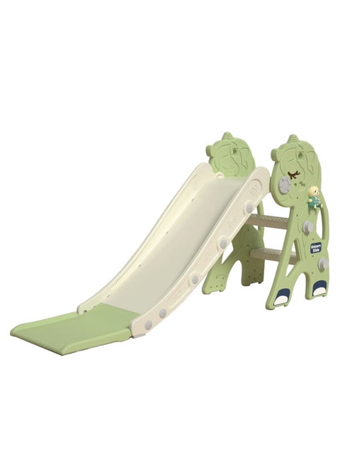 Kid Slide for Toddler Indoor Plastic Slide Outdoor Playground Climber Slide Playset with Basketball Hoop & Ring Game