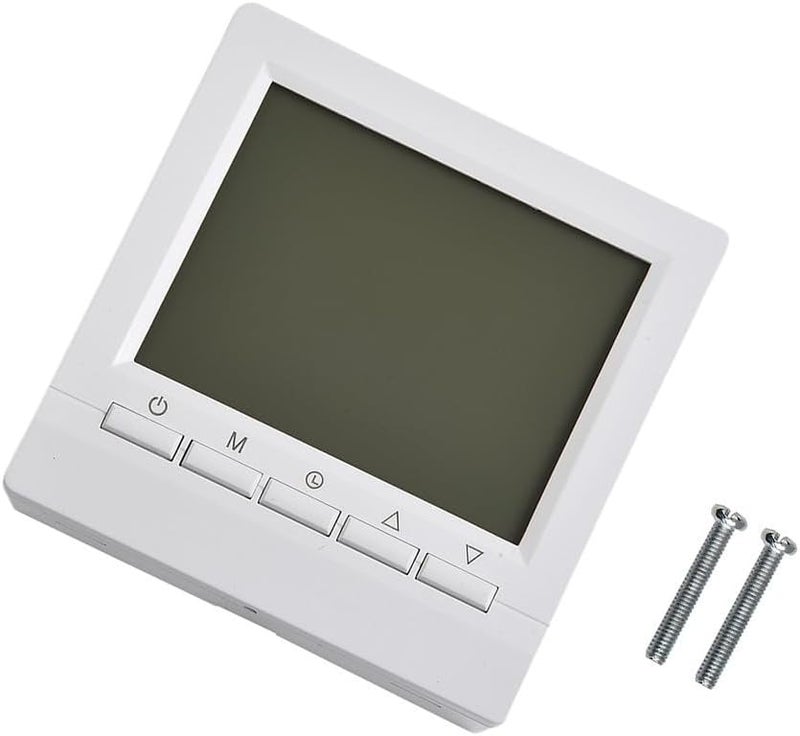 منظم حرارة رقمي للغرفة للتدفئة الكهربائية تحت الأرضية مع شاشة LCD، تحكم قابل للبرمجة في درجة الحرارة، مستشعرات مدمجة وأرضية، هيكل بلاستيكي ومعدني للمكتب المنزلي - Image 2