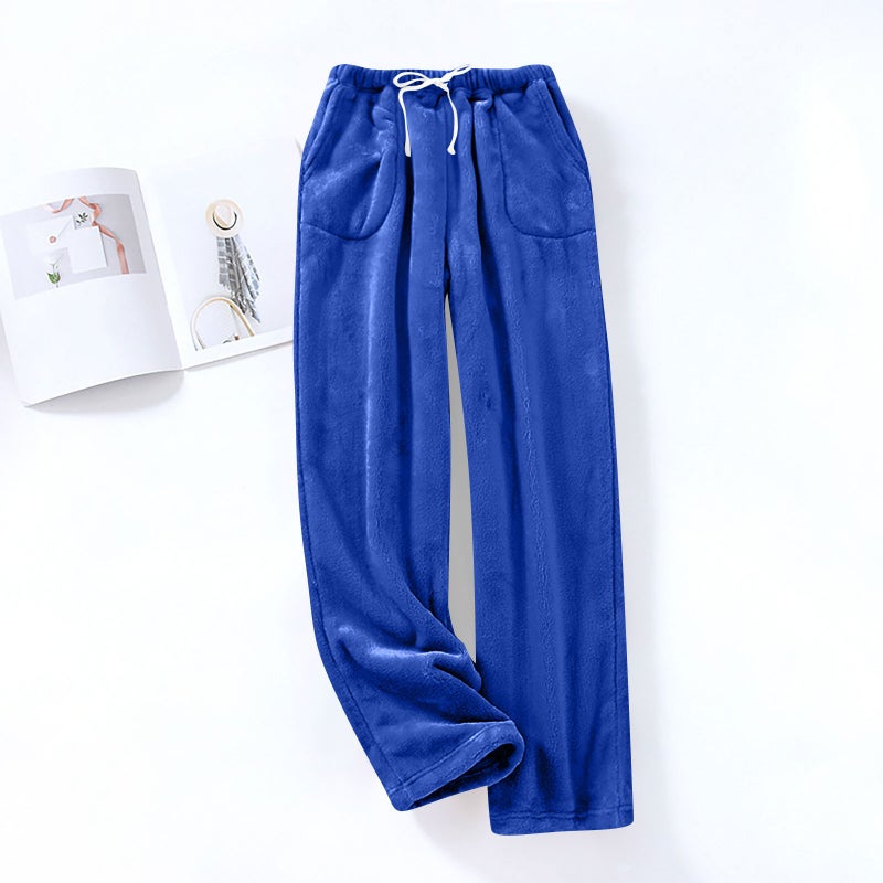 Flannel Loose Fit Lounge Pants Casual Warm Trousers - Image 2