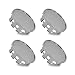 CyperFair 4 PCS 21 Inch54 MM Wheel Center Hub Caps Snapon Plastic Steel Rim Shaped Car Hubcap Wheel Center Protective Cover Tuning Replacement Parts Fits Most Cars Silver - Image 2