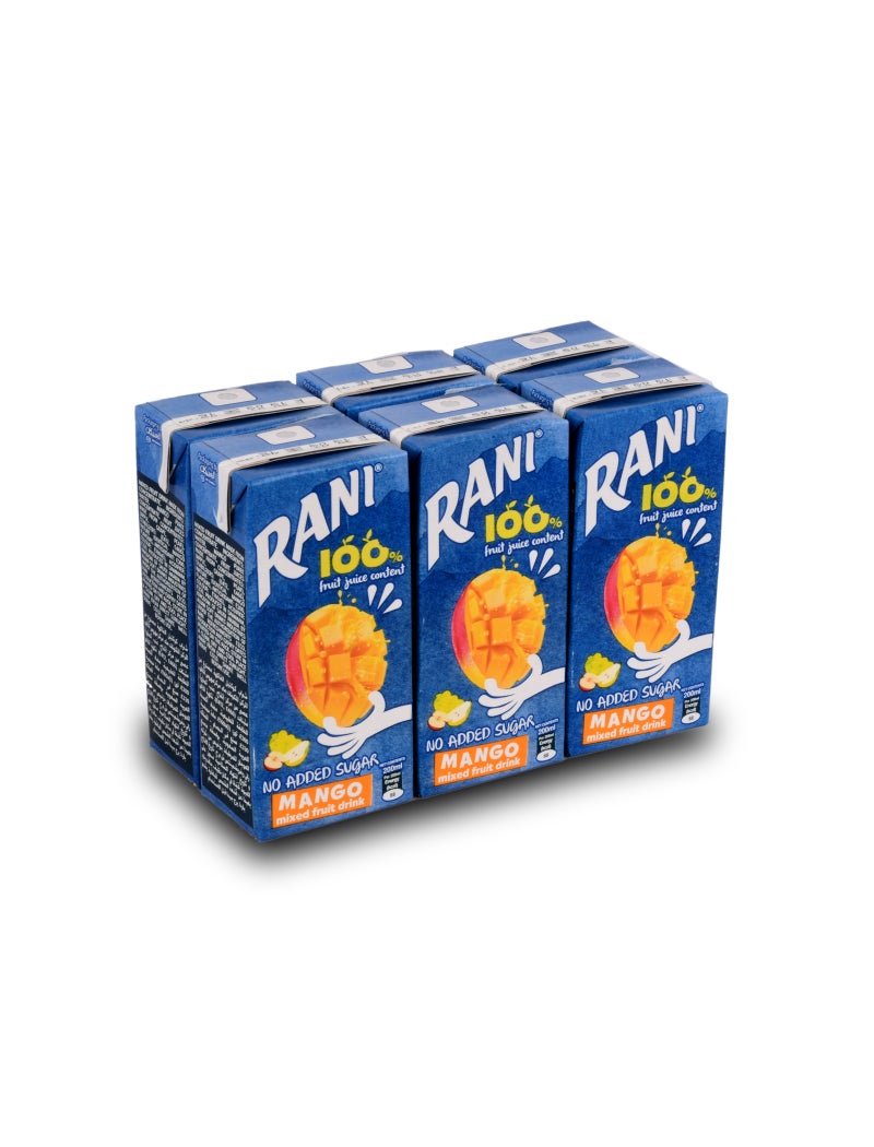 Rani Mango No Added Sugar Juice Pack 6 x 200ml - Image 2