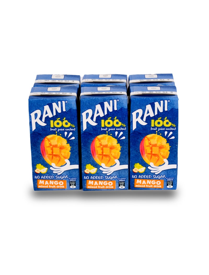 Rani Mango No Added Sugar Juice Pack 6 x 200ml - Image 1