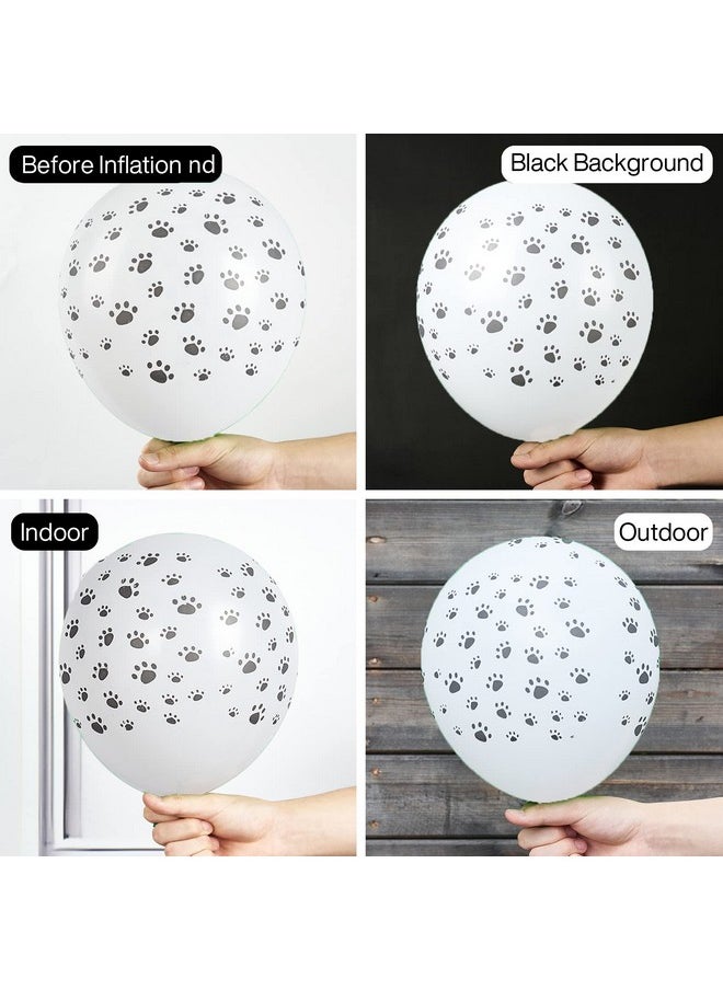 PartyWoo Paw Balloons 50 Pcs 12 Inch White Paw Print Balloons Latex Balloons For Balloon Garland Arch As Dog Party Decorations Dog Birthday Decorations Dog Themed Party Decorations  - Image 3