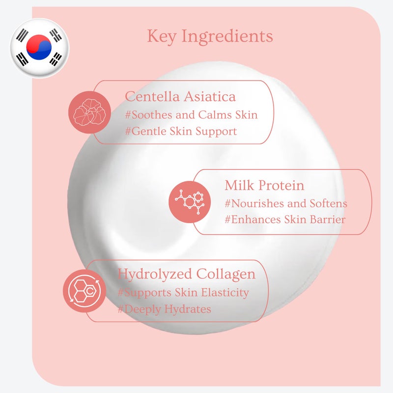 esfolio Collagen Cleansing Foam â€“ Hydrating Face Wash for Deep Cleansing&Nourishing Skin â€“ Korean Skincare All Skin Types â€“ Gentle Foaming Facial Cleanser with Centella&Milk Protein (5.29 OZ-150ML) - Image 4