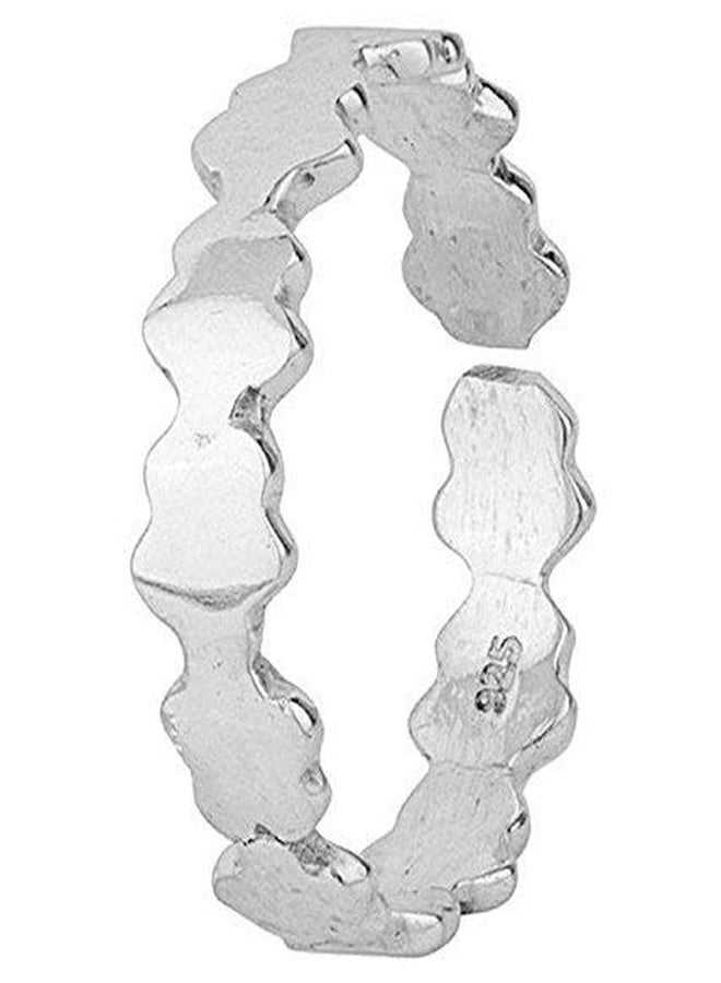 ELOISH Sterling Silver Toe Rings Beautiful Zig Zag Design. Single Piece Toe Ring - Image 1