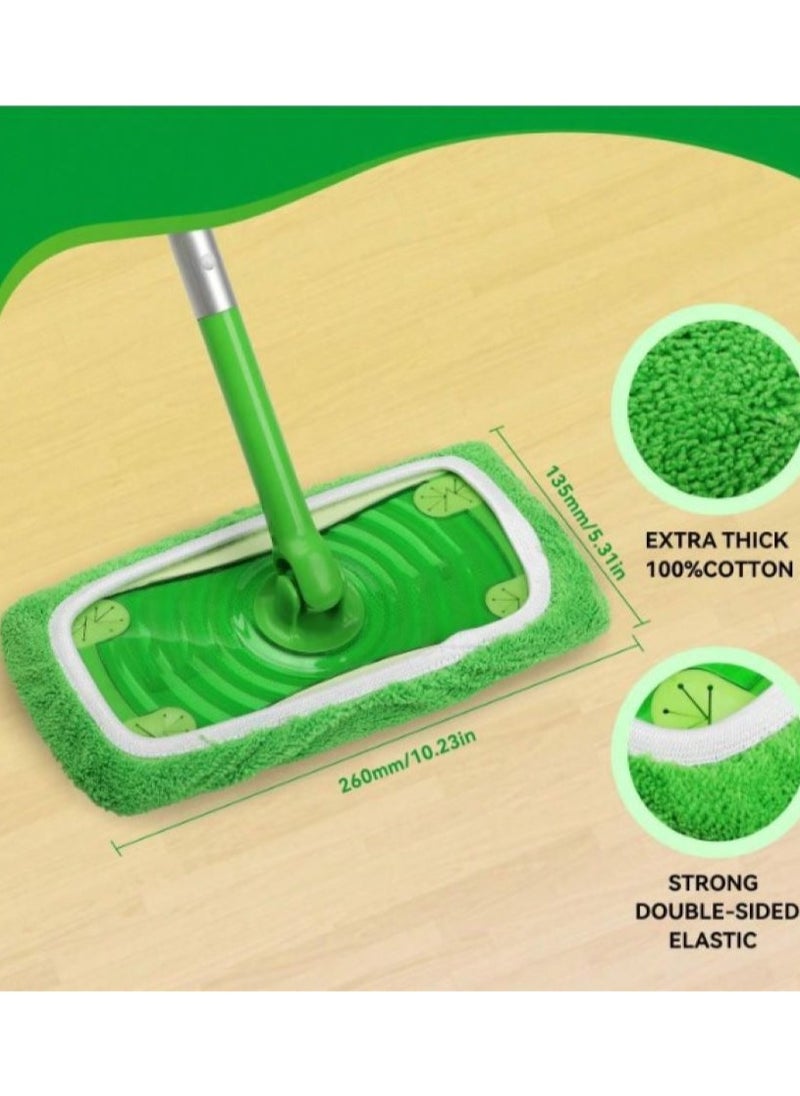 Generic 4 pieces of washable microfiber mop pads. Washable and reusable mop pads for wet and dry floors and for all types of surfaces. Suitable for steam cleaning machines  - Image 2