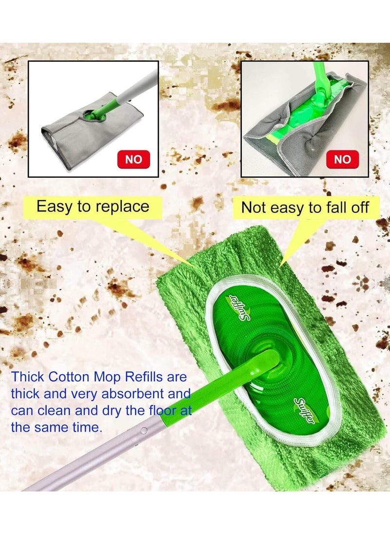 Generic 4 pieces of washable microfiber mop pads. Washable and reusable mop pads for wet and dry floors and for all types of surfaces. Suitable for steam cleaning machines  - Image 5