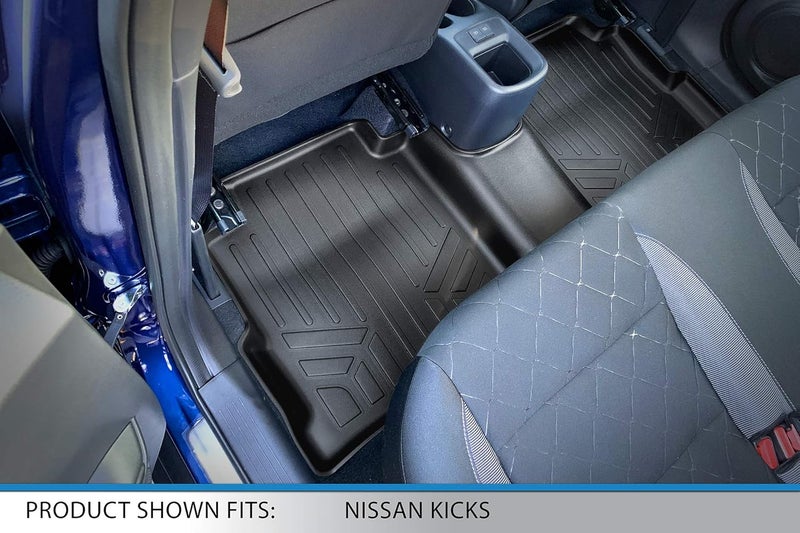 MAX LINER Custom Fit Floor Mats 2 Rows and Cargo Trunk Set Black for 2018-2023 Nissan Kicks - Image 4
