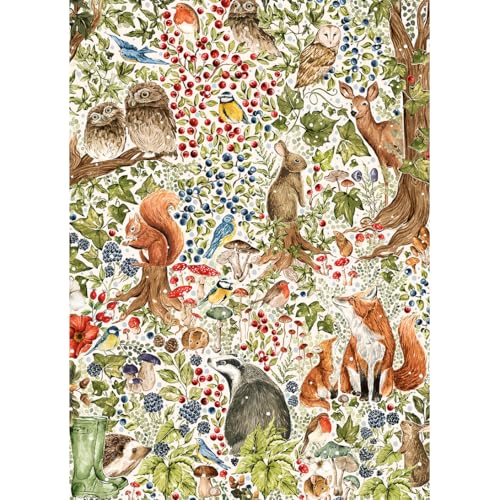 Gibsons The Art File Woodland Wildlife 1000 Piece Jigsaw Puzzle Made in America Forest Animals Nature Puzzle for Adults Teens Sustainable Puzzle Premium 100 Recycled Board - Image 5