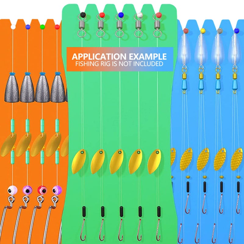 SAMSFX Fishing Leader Line Holder Foam Board Snelled Hook Keeper with Retaining Pins Accessories Pack of 10 (14 x 6cm, Pins Included) - Image 4