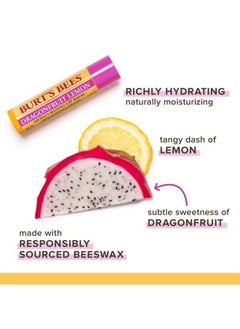 Burts Bees Dragonfruit Lemon Moisturizing Lip Balm Unisex 0.15 oz (I0115832)