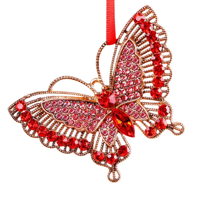 PETCEE Butterfly Christmas Ornaments 2023 Metal Monarch Butterfly Ornaments for Christmas Tree Decorations Butterfly Christmas Keepsake Gifts for Women Girls Sisters Mom Grandma