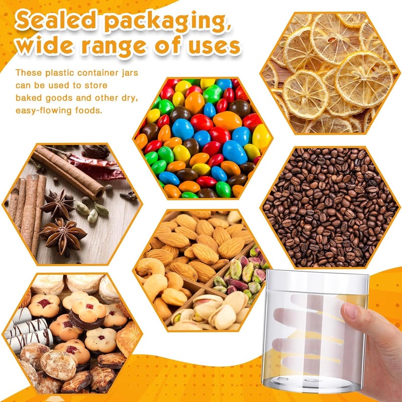 Patelai 4 Pieces Round Wide-mouth Leak Proof Plastic Container Jars with Lids for Travel Storage Makeup Beauty Products Face Creams Oils Salves Ointments DIY Making(16 Ounce,White) - Image 4