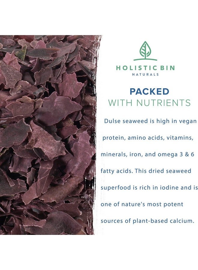 Holistic Bin Wild Icelandic Dulse Flakes by Holistic Bin | Fine Culinary Grade Organic Seaweed Superfood | 100% Pure Atlantic Dulse Seaweed for Soups, Smoothies, and Seasoning | Rich in Iodine & Minerals - Image 4