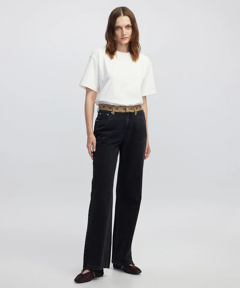 ابيكول Monogram Jacquard Jeans
