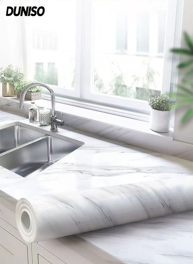 DUNISO Waterproof And Oil Proof Wall Stickers ,PVC Self Adhesive Decorative  Paper for Countertop,Cabinet, Table, Shelves, Furniture Renovate and Covering Decoration,Easy to Remove（60CM*500CM） - Image 1