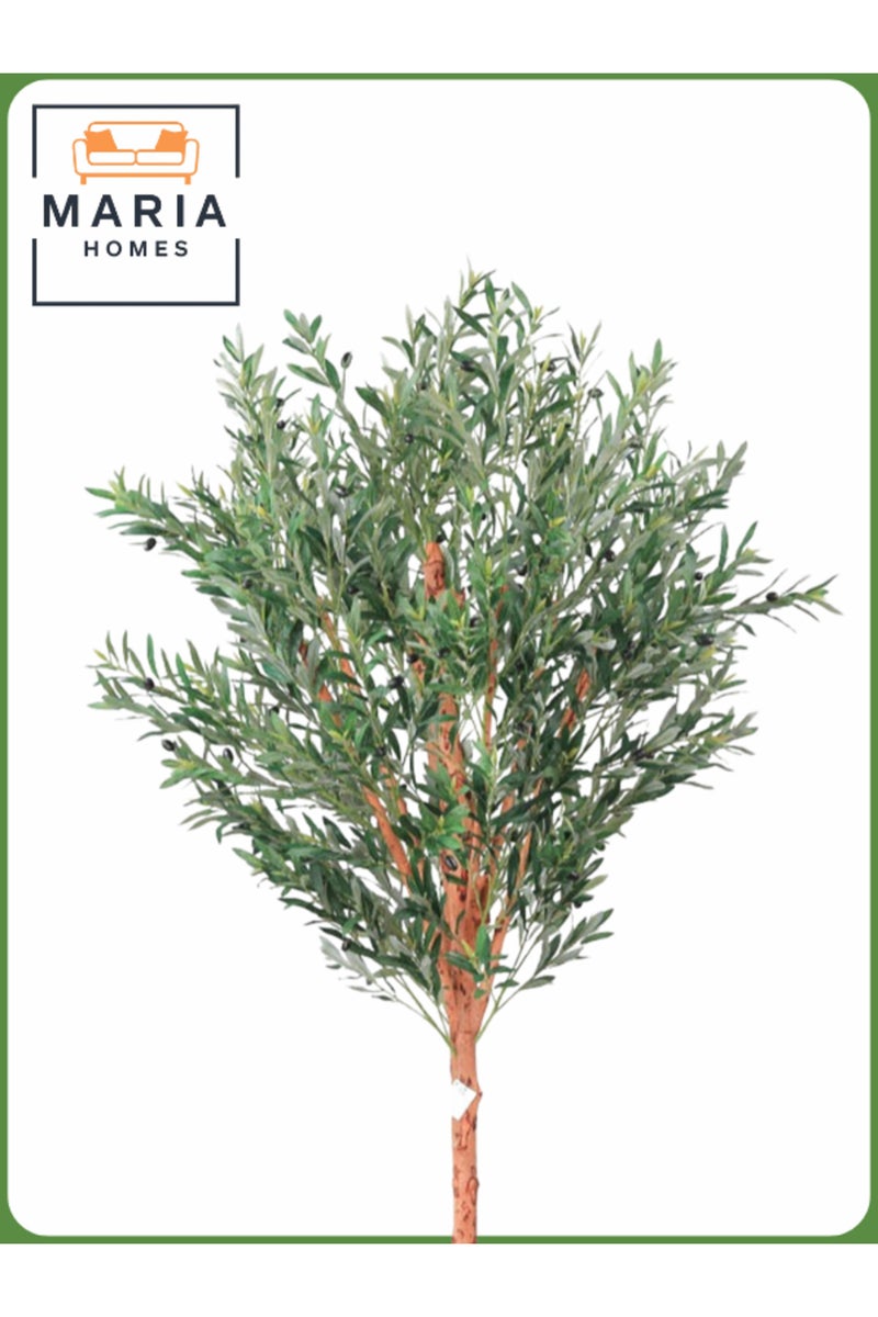 ماريا شجرة زيتون صناعية 210 سم – شجرة ديكور داخلية كبيرة مع وعاء رمادي - Image 2