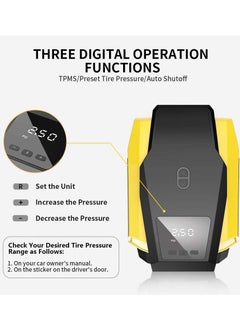 Womdee Air Compressor Tire Inflator, Womdee Pump DC 12V Portable Air Compressor for Car Tires, 150 PSI Tire Pump with LED Light, Digital  - Image 3