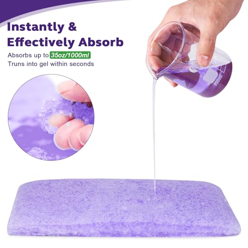 OUMEE 100PCS Lavender Scented Commode Absorbent Pads for Bedside Commode Bucket Medical Grade Commode Pads with Absorbent Gel Potty Liner Pads for Adults Seniors Portable Toilet Pad Bedpans - Image 5