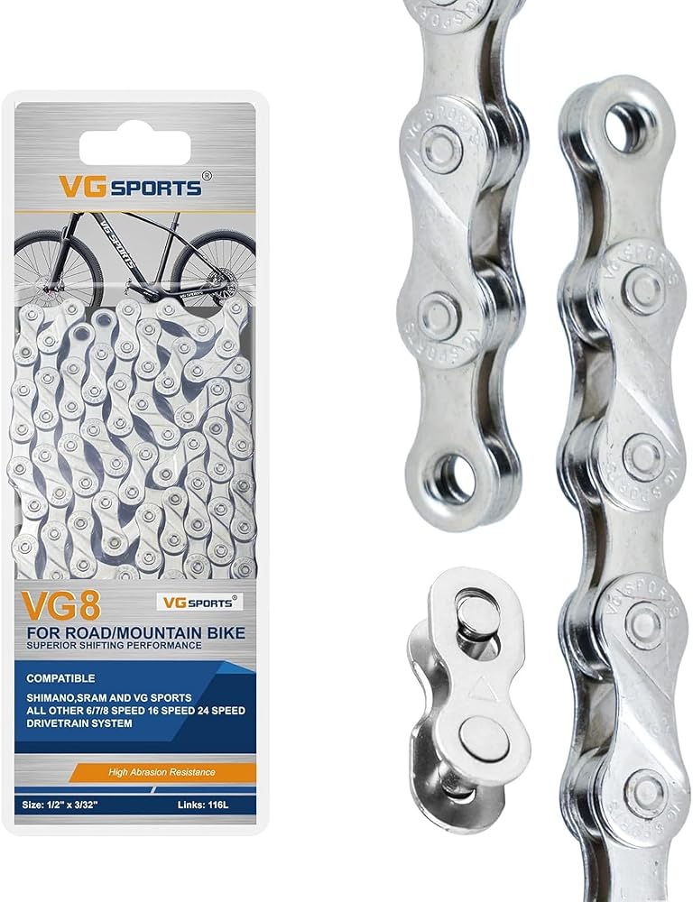 مجموعة سلاسل دراجات VG SPORTS سرعة 6/7/8، مقص لربط حلقات السلسلة، 1 زوج من مشابك السلاسل للسباقات الطرقية والجبلية - Image 4