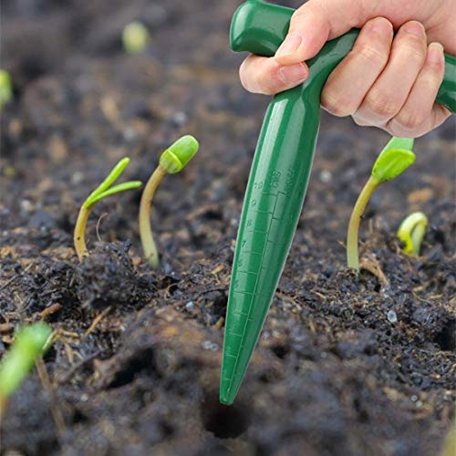 cozyou 4 Pack Adjustable Hand Hold Sowing Seeds Dispenser, Seedlings Dibber and Widger Hole Puncher Garden Hand Tool Sets - Image 3