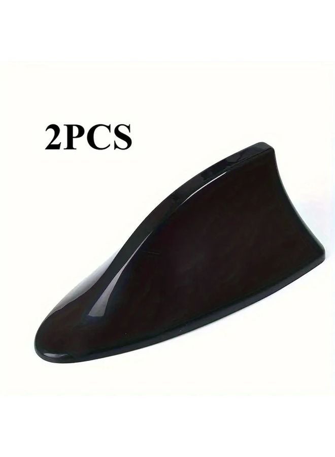 2pcs Black Car Shark Fin Antenna Cover For VW Passat Golf Polo Tiguan Jetta - Image 4