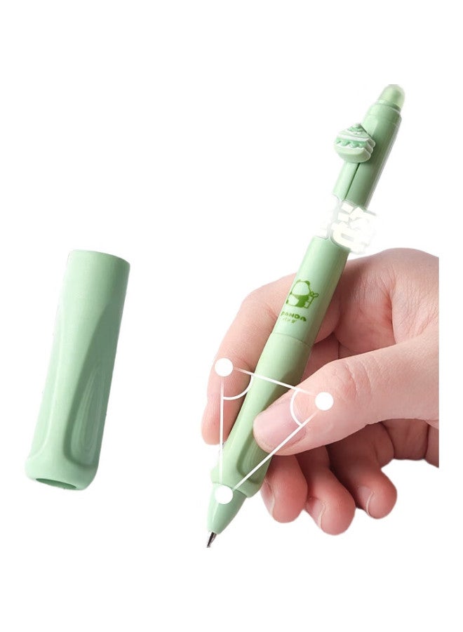 Kaba Bear Kabear Crystal Blue Erasable Pen For Elementary School Students, High-Value Cartoon Cute Erasable Neutral Pen With Triangular Correct Posture, Bear With Bamboo Drawing - Image 1