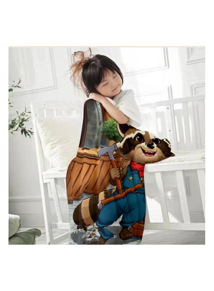 general Children's or student cartoon flannel thin blanket (warm and comfortable, suitable for sleep, games) 100cm*150cm - 932 - Image 1