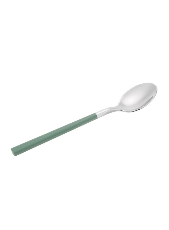 NIBEMINENT Stainless Steel Spoon Green/Silver 14.8x2.8cm - Image 2