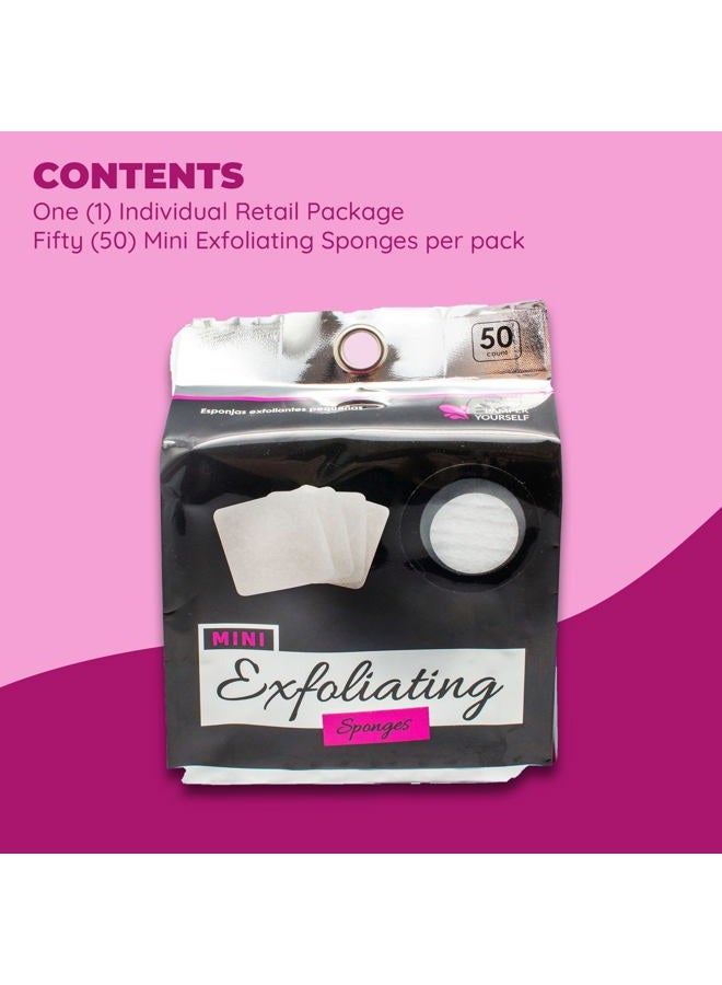 Jacent Mini Exfoliating Sponges: Square Facial Cleansing and Makeup Removal Pads, Suitable For All Skin Types - Image 2