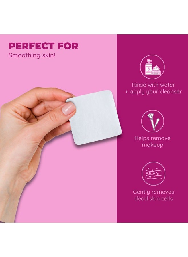 Jacent Mini Exfoliating Sponges: Square Facial Cleansing and Makeup Removal Pads, Suitable For All Skin Types - Image 4