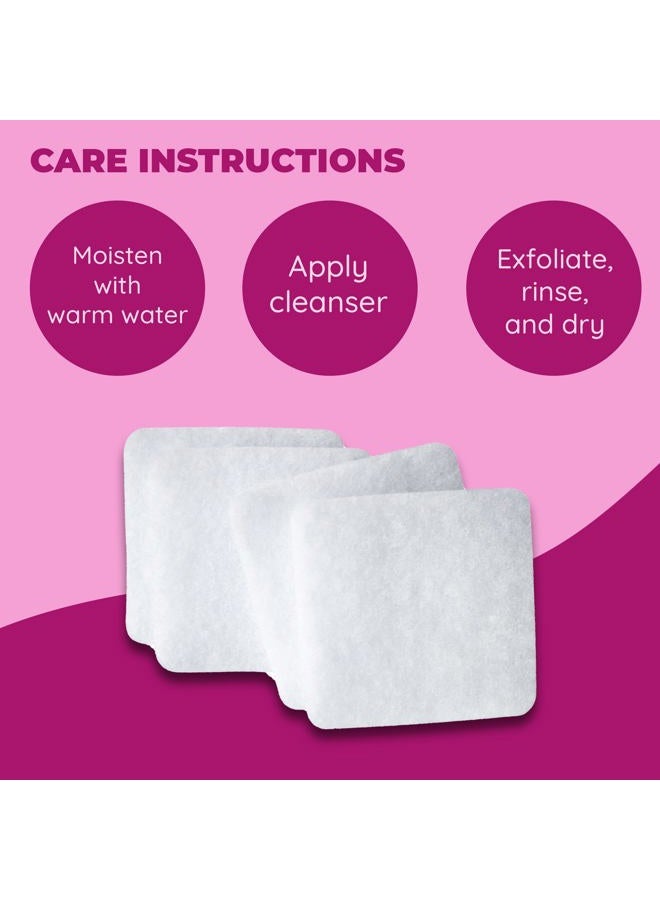 Jacent Mini Exfoliating Sponges: Square Facial Cleansing and Makeup Removal Pads, Suitable For All Skin Types - Image 5
