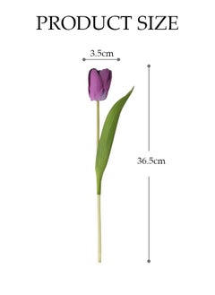 DUNISO 8pcs Artificial Flowers Table Centerpieces Decor Fake Tulips Silk Flowers Bouquets Arrangement for Home Room Office Party Table Flowers Decoration Wedding Table Centerpieces  - Image 2