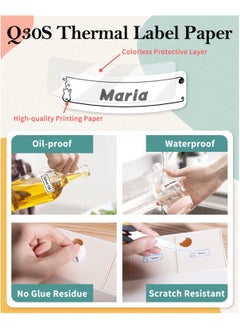 phomemo 3 Rolls Multi-Purpose Square Self-Adhesive Label for D30/ Q30S Label Printer, 15x50mm, 130 Labels/Roll (White)  - Image 3