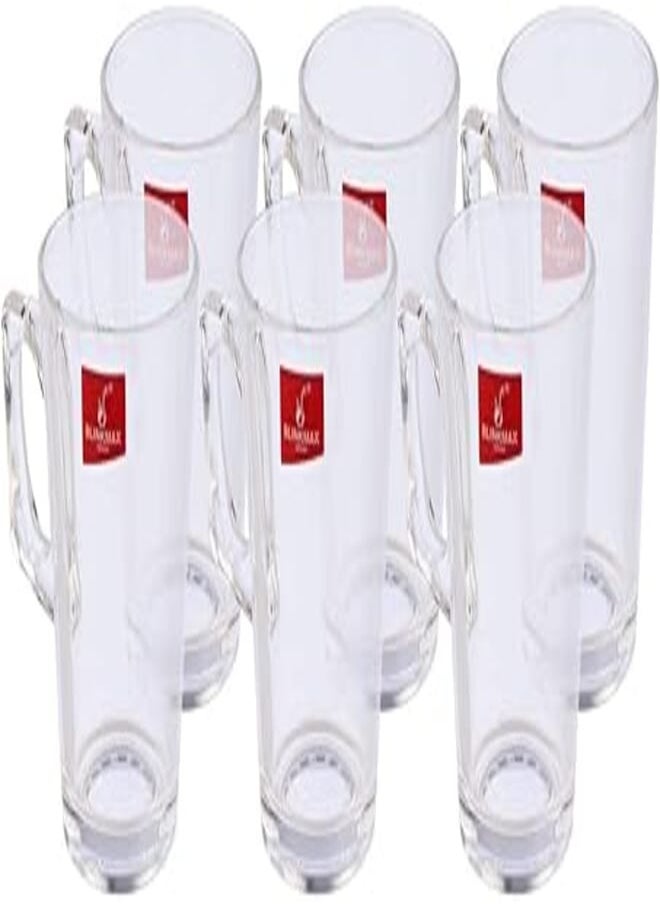 Blinkmax Blinkmax Plain Glass Coffee Mug Set, 6 x 8.5 cm - 6 Pieces 