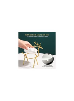 Generic Ceramic Ashtray Fawn Ashtray Decoration Decoration Creative Home Living Room Modern Personality Trend White Ashtray for Office, Indoor, Home, Outdoor  - Image 3