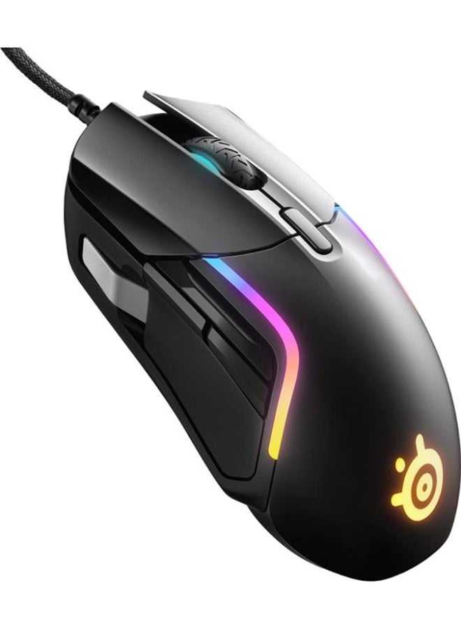 SteelSeries Rival 5 Precision Multi-Genre Gaming Mouse, Up to 18000 CPI Optical Sensor, 1000Hz / 1ms Polling Rate, 9 Prog Buttons, 10-Zone RGB Ilumination, 2m Super Mesh Cable, Win, Mac, Linux | 62551 - Image 2