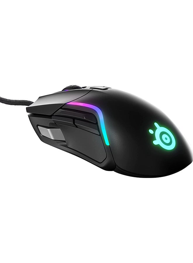 SteelSeries Rival 5 Precision Multi-Genre Gaming Mouse, Up to 18000 CPI Optical Sensor, 1000Hz / 1ms Polling Rate, 9 Prog Buttons, 10-Zone RGB Ilumination, 2m Super Mesh Cable, Win, Mac, Linux | 62551 - Image 3