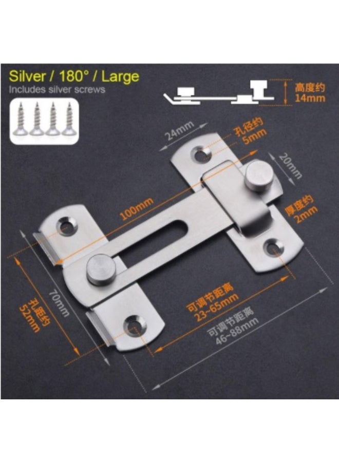 Sliding Barn Door Latch for Locking Sliding 90/180 Degree Right Angle Door Lock Gate Bolt Wine Cabinet Closet Window Door Lock Plug  - Image 5