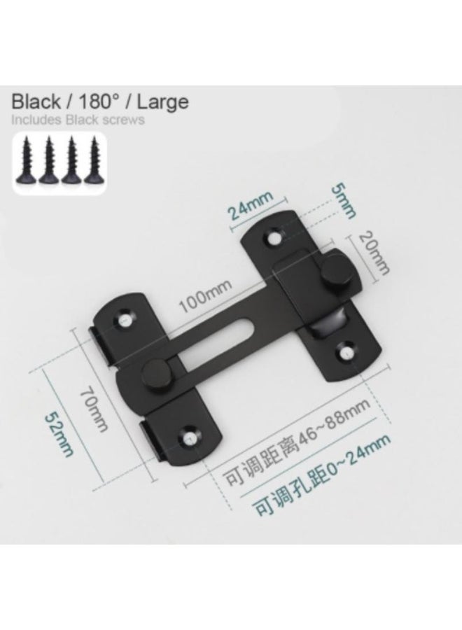 Sliding Barn Door Latch for Locking Sliding 90/180 Degree Right Angle Door Lock Gate Bolt Wine Cabinet Closet Window Door Lock Plug  - Image 2