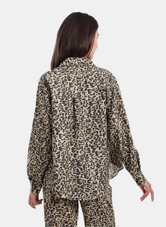 Carina Animal Print Colored Shirt - Image 4
