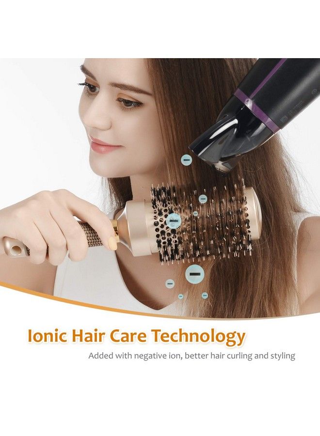 Sndyi Round Brush For Blow Drying Nano Thermal Ceramic & Ionic Tech Hair Brush With Boar Bristles Professional Round Barrel Brush For Stylingcurling And Straightening By Sndyi (3.3 Inch Barrel 2.1 Inch) - Image 5