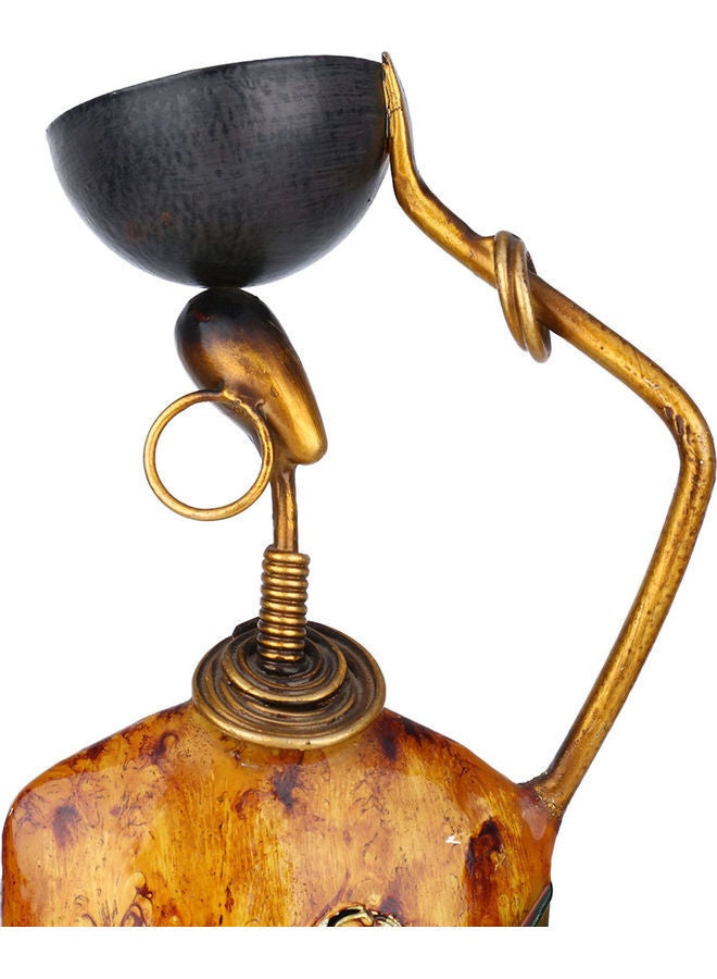 NIBEMINENT Metal Decorative African Tribal Figurine Sculpture Multicolour 46 x 8 13cm - Image 2